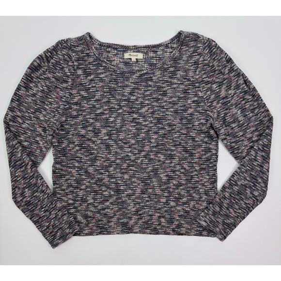 Madewell Multicolor Marled Knit Scoop Neck Sweater Size Medium - Picture 5 of 10